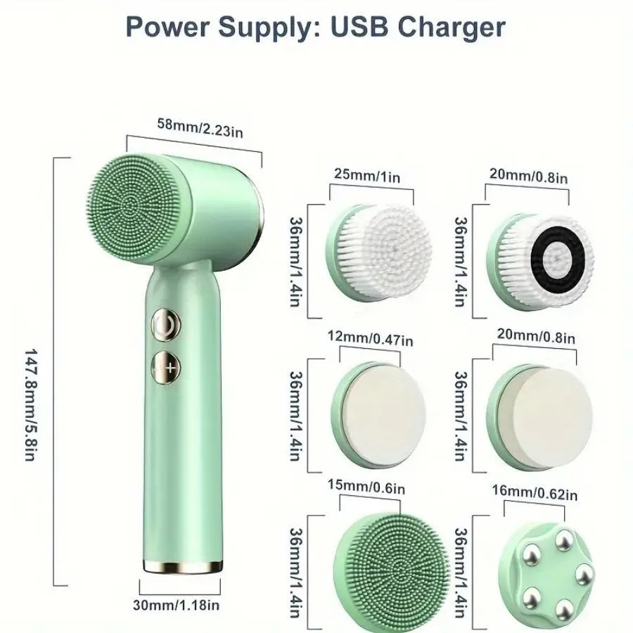 6-in-1 Electric Facial Cleanser — MillahGlow