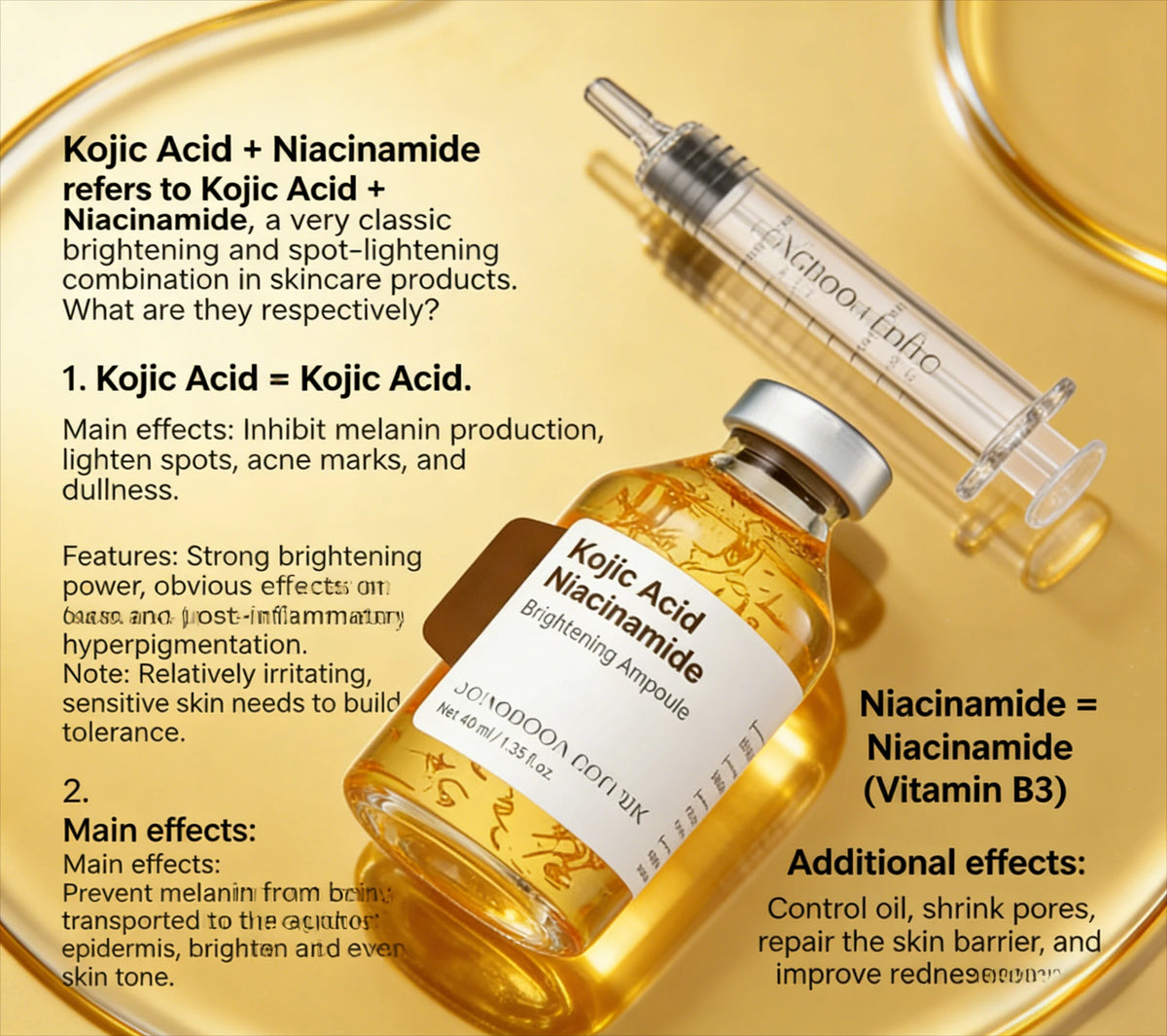 Sérum Facial MillahGlow — Ácido Kójico & Cúrcuma & Niacinamida — Anti-Manchas & Melasma