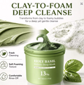 MillahGlow Holy Basil Bubble Deep Mask - clay-to-foam